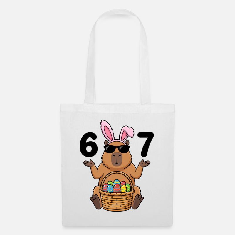 capybara Easter humor 6 7 - Tote Bag - white