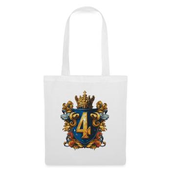 4 Nombre d’armoiries - Sac en tissu - blanc - Devant