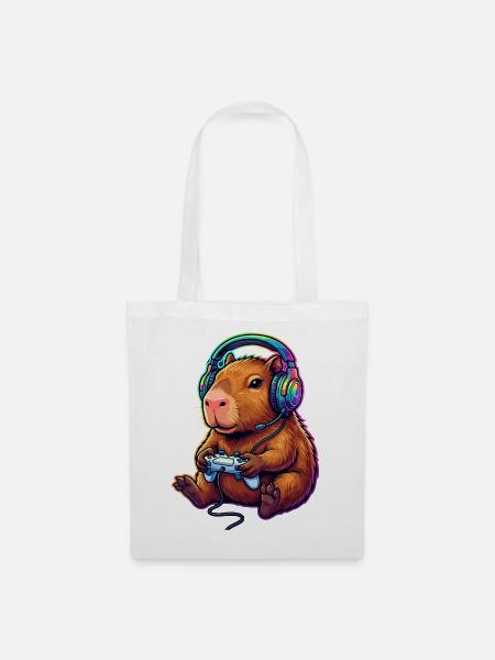 Capybara Lustige Videospiele Capybara - Stoffbeutel - Weiß