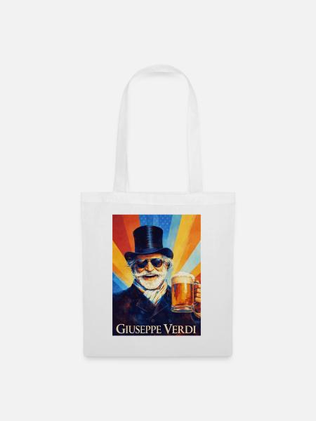 Giuseppe Verdi - Stoffbeutel - Weiß