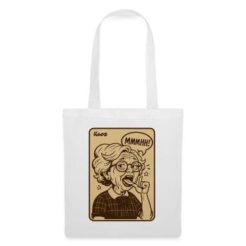 Vintage-Oma-Mmmhh-Ausdruck - Stoffbeutel - Weiß - Vorne