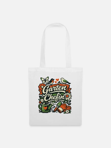 Garten Chefin Gärtnerin Geschenk - Stoffbeutel - Weiß