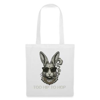 Too Hip To Hop Funny Bunny Smoking - Tote Bag - white - Front