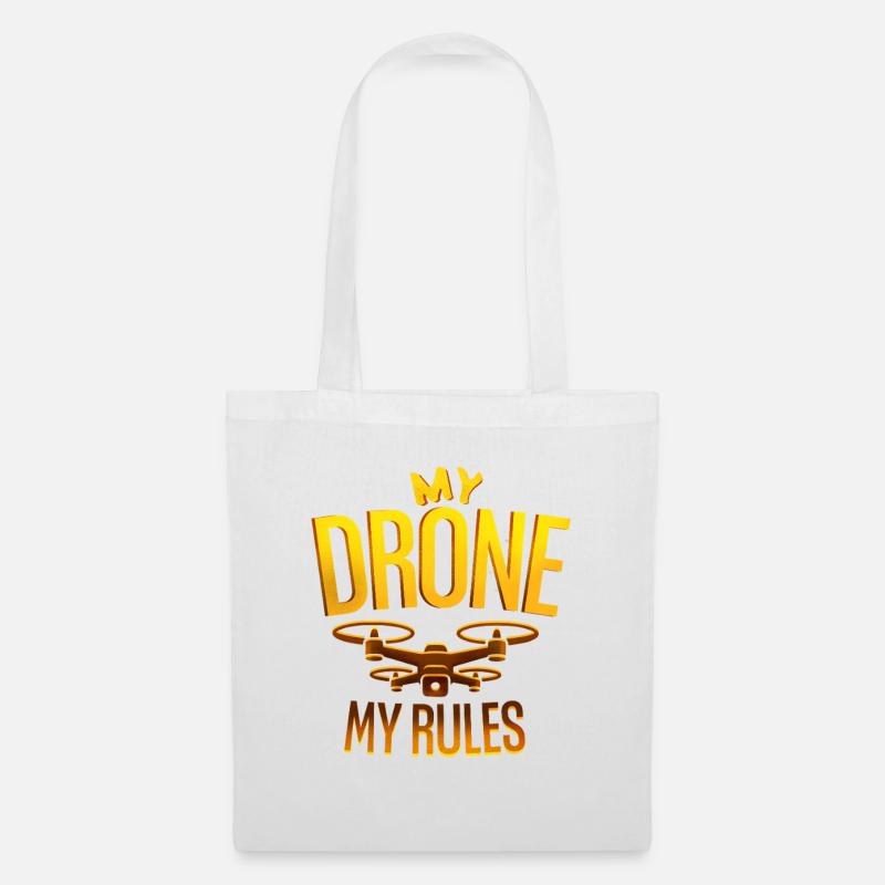 Drone my rules drone pilot - Tote Bag - white