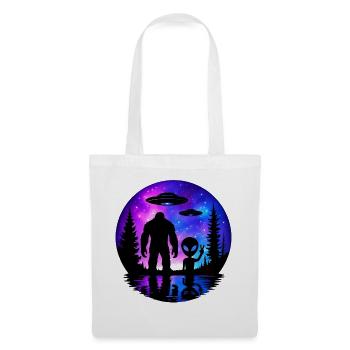 Alien Bigfoot UFO Sasquatch Believers Spaceship - Tote Bag - white - Front