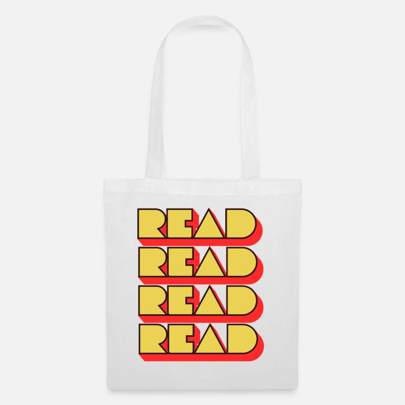 Read Design - Retro Look - Tote Bag - white