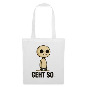 Geht so Cartoon Minimal - Stoffbeutel - Weiß - Vorne