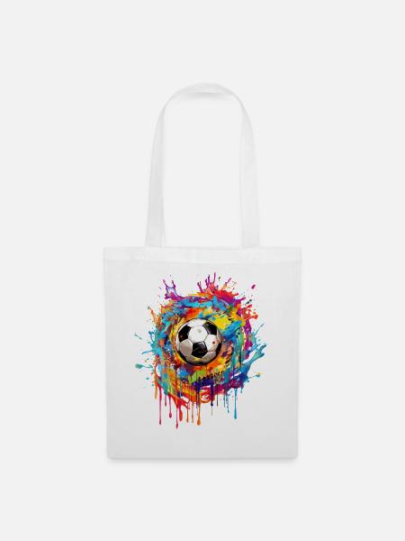 Fußball-Football-Spieler-Supporter-Trikot-T-Shirt - Stoffbeutel - Weiß