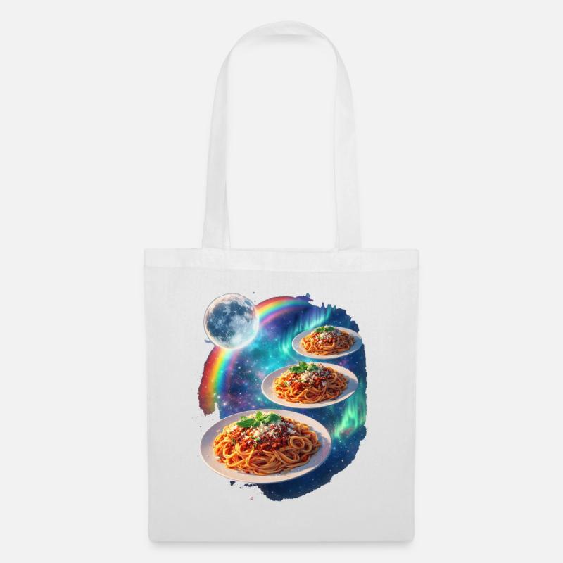 Cosmic Pasta Galaxy - Tote Bag - white