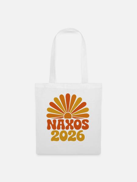 Naxos Sonnenuntergang 2026 - Stoffbeutel - Weiß