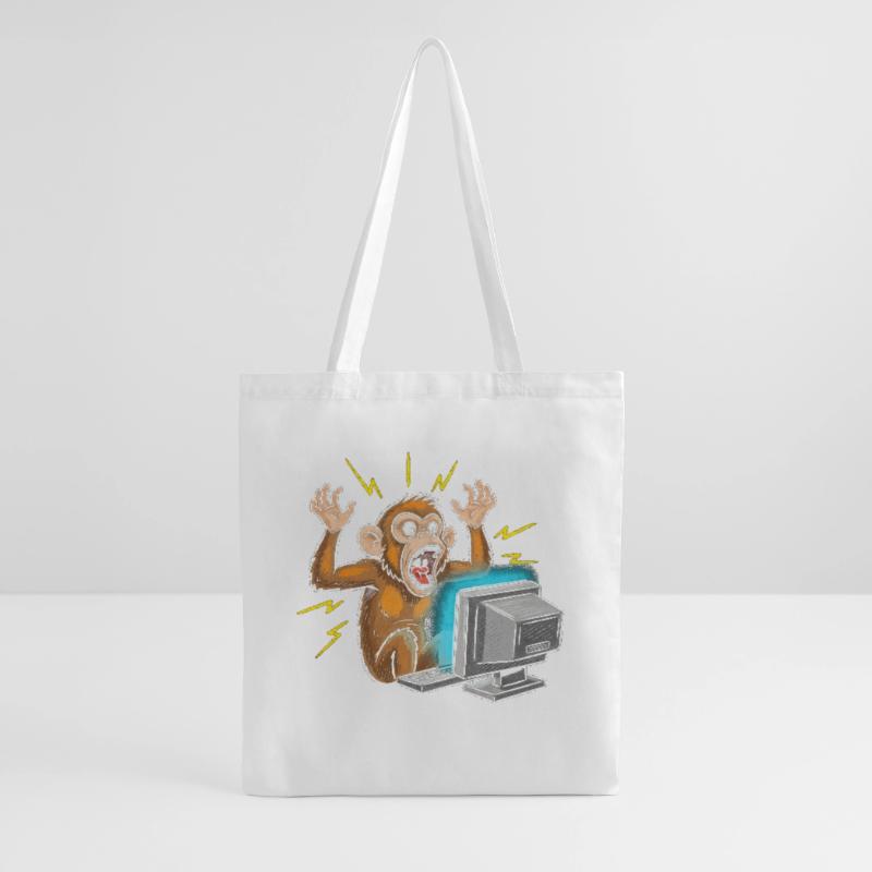 Monkey Computer Outbreak Tote Bag