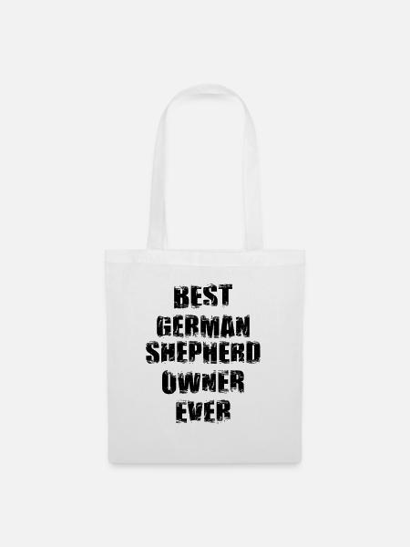 Bester Schäferhund Besitzer - Stoffbeutel - Weiß