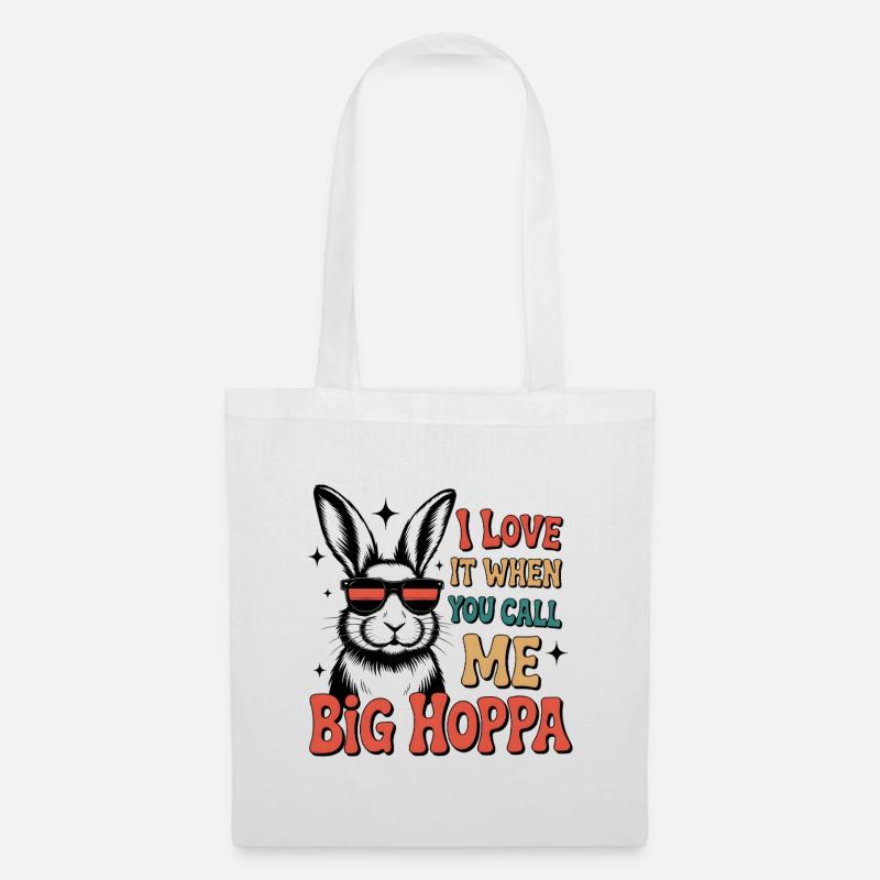 Big Hoppa Bunny Tee - Tote Bag - white