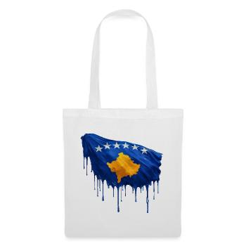Kosovarische Flagge bunte Farbe - Stoffbeutel - Weiß - Vorne