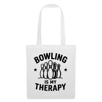 Bowling is my Therapy Sport Bowling Pins - Stoffbeutel - Weiß - Vorne