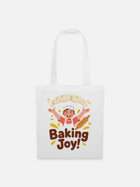 Baking Joy Cartoon-Koch - Stoffbeutel - Weiß