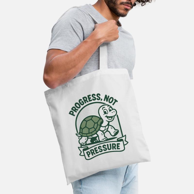 Progrès au lieu de pression | Pleine conscience & Concentration Sac en tissu