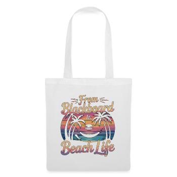 Enseignant à la retraite de Blackboard à éducateur de plage - Sac en tissu - blanc - Devant