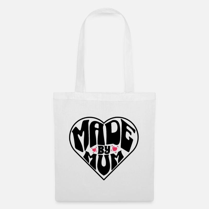 Made By Mum – Perfektes Muttertagsgeschenk - Stoffbeutel - Weiß