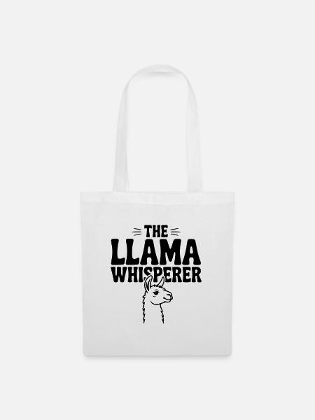 Der Lama-Flüsterer - Stoffbeutel - Weiß
