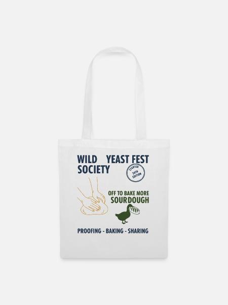 Sauerteig-Wildhefefest Gesellschaft backt weiter - Stoffbeutel - Weiß