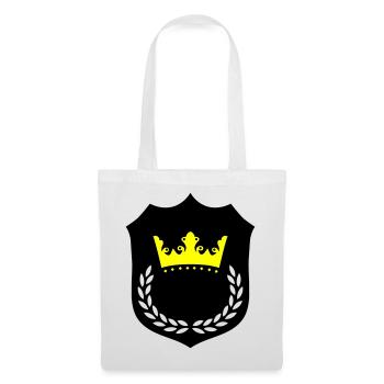 Couronne Splendeur Jaune Noir - Sac en tissu - blanc - Devant