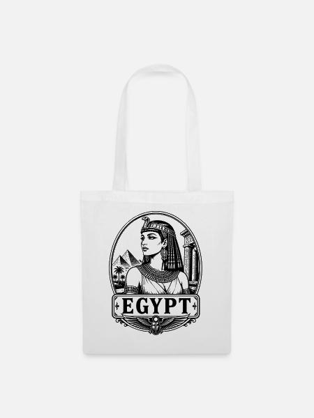 Cleopatra Egypt Königin Nil Pyramiden - Stoffbeutel - Weiß
