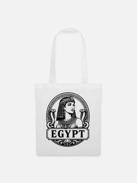 Cleopatra Egypt Königin Nil Pyramiden - Stoffbeutel - Weiß