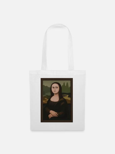 Mona Lisa Reduziert LandschaftsEdition - Stoffbeutel - Weiß