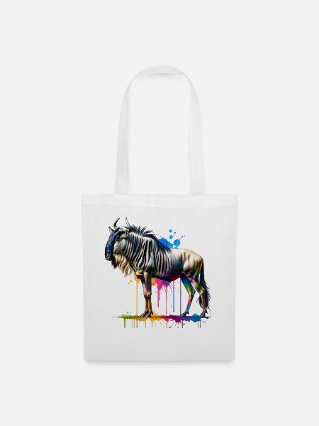 Gnu Geschenk - Stoffbeutel - Weiß