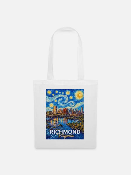 Richmond Starry Skyline Virginia - Stoffbeutel - Weiß