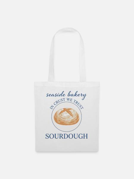 Sauerteigbrot Backbäcker Lokale Sauerteigära - Stoffbeutel - Weiß