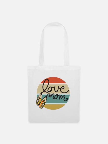 love mom  - Stoffbeutel - Weiß