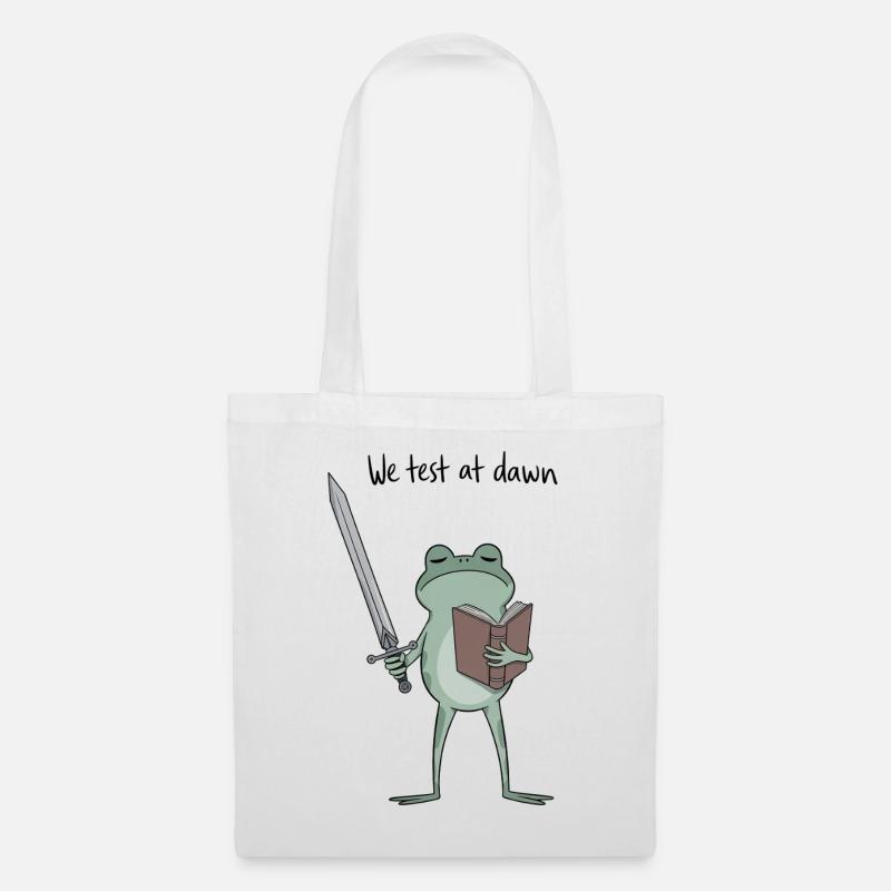 Dawnbound Frog Knight liest - Stoffbeutel - Weiß