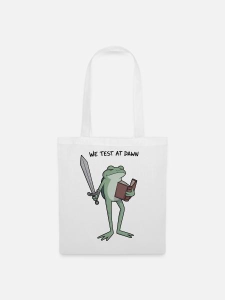 Morgendämmerungs-Froschritter - Stoffbeutel - Weiß