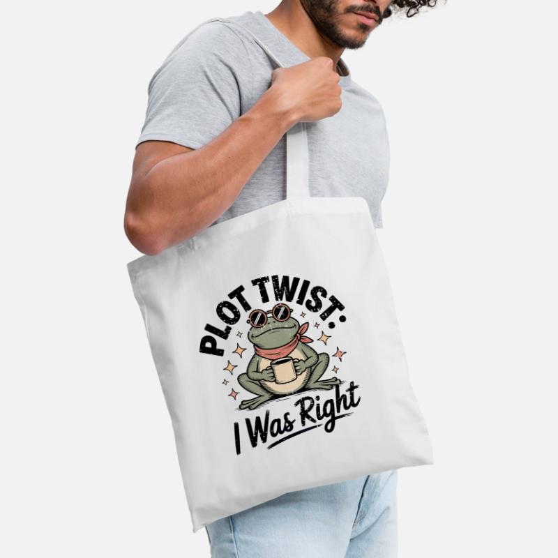 Plot Twist Frog : J’avais raison Sac en tissu