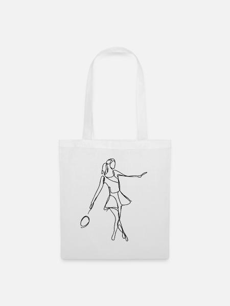Badmintonspielerin - Stoffbeutel - Weiß