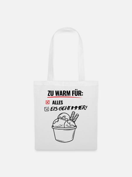 Zu Warm Für Alles -Hitzewelle -Sommer - Stoffbeutel - Weiß