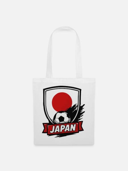 Japan Fußball Shield Logo - Stoffbeutel - Weiß