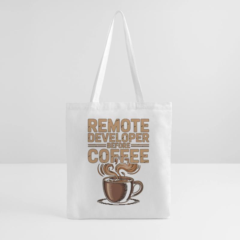 Remote Developer Before Remote Coder Coffee Lover Tote Bag