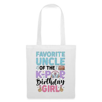 Oncle préféré de la fille d’anniversaire de la K-Pop - Sac en tissu - blanc - Devant