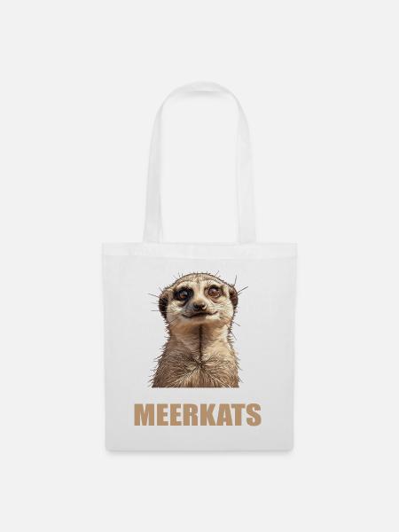 Meerkat Erdmännchen - Stoffbeutel - Weiß
