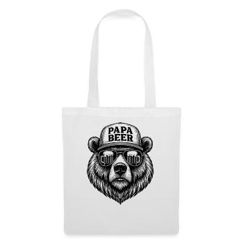 Papa Beer Father Bear Beer Humor Gift Idea - Tote Bag - white - Front