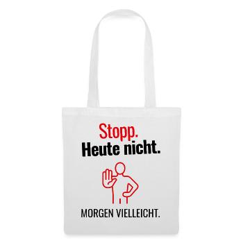 Stopp - Stoffbeutel - Weiß - Vorne