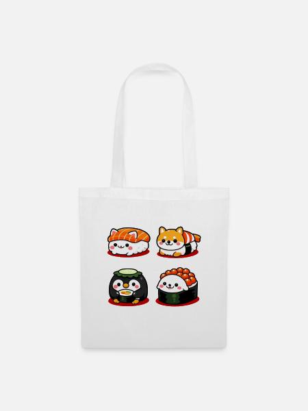 Kawaii Sushi Crew - Stoffbeutel - Weiß