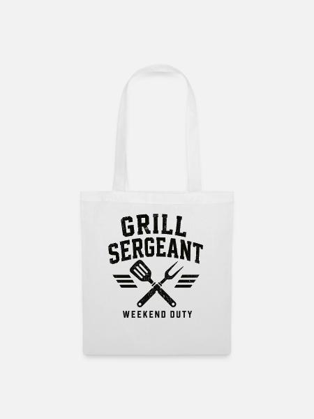 Grill Sergeant BBQ Shirt - Stoffbeutel - Weiß