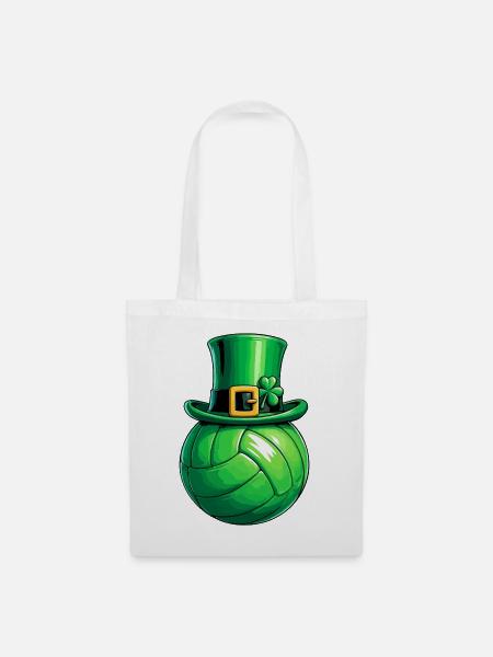 St Patricks Day Volleyball - Stoffbeutel - Weiß