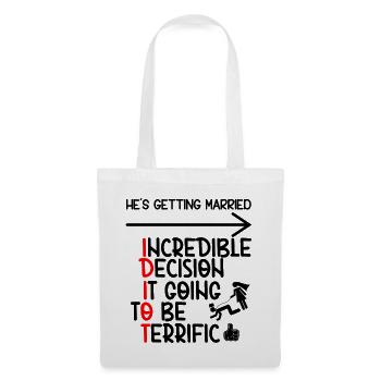 Funny Groomsmen Bachelor Party Idiot - Tote Bag - white - Front