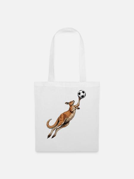 Kangaroo Torwart-Fußball - Stoffbeutel - Weiß
