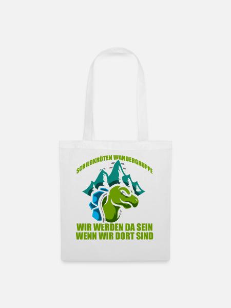 Schildkörten Wandergruppe Wander Bergsteiger - Stoffbeutel - Weiß